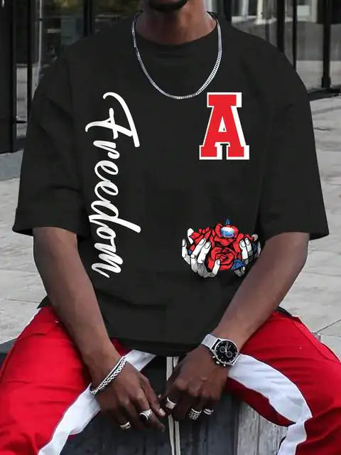 Men’s Freedom Graphic T-Shirt | Urban Street Style